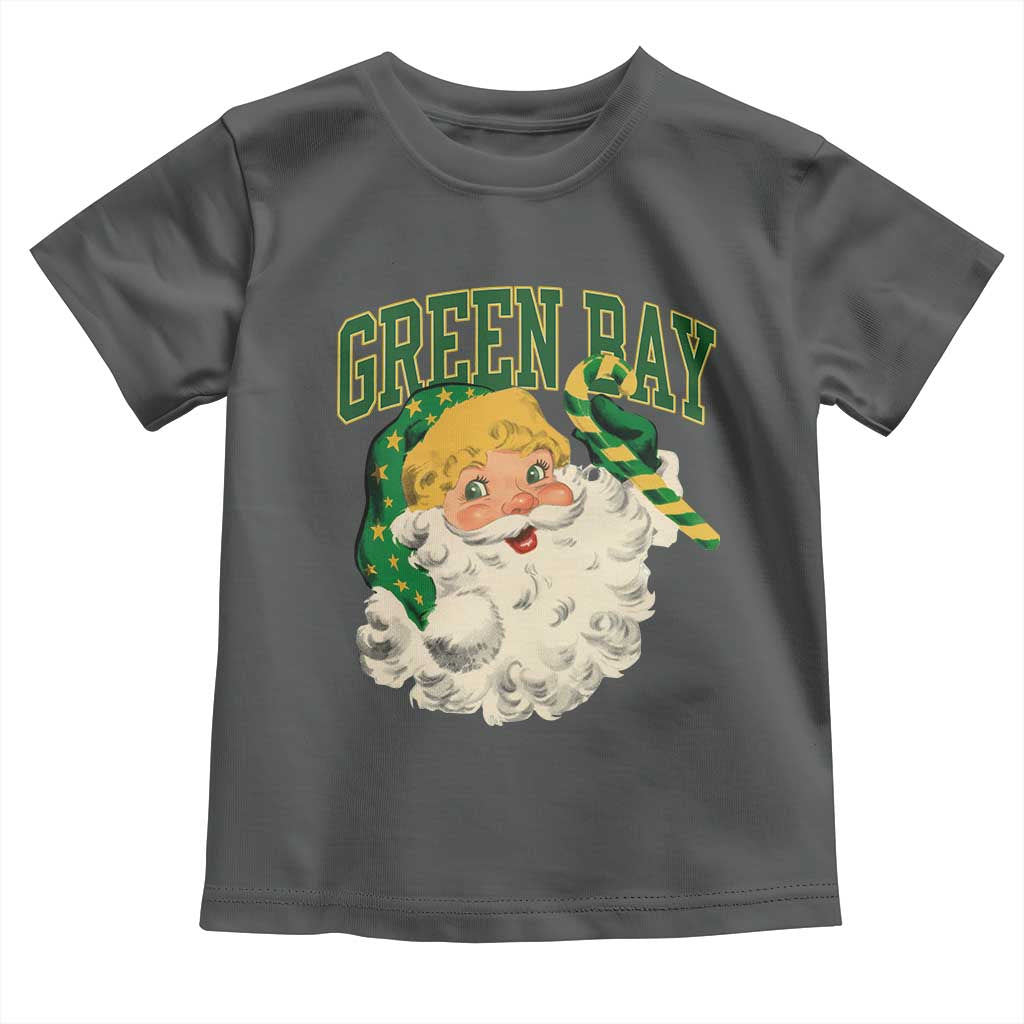 Christmas GB Fan Toddler T Shirt Vintage Varsity Retro Santa Claus Face Game Day TS10 Dark Heather Print Your Wear