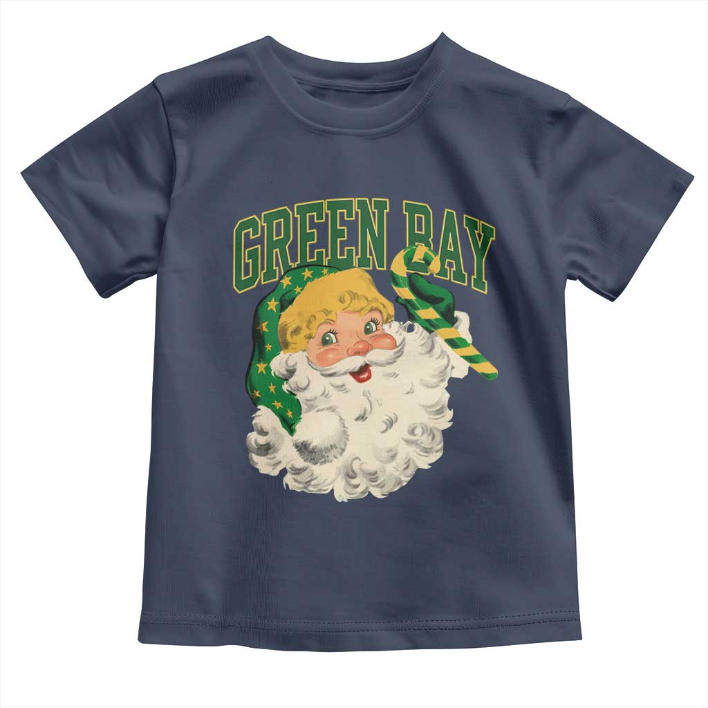 Christmas GB Fan Toddler T Shirt Vintage Varsity Retro Santa Claus Face Game Day TS10 Navy Print Your Wear