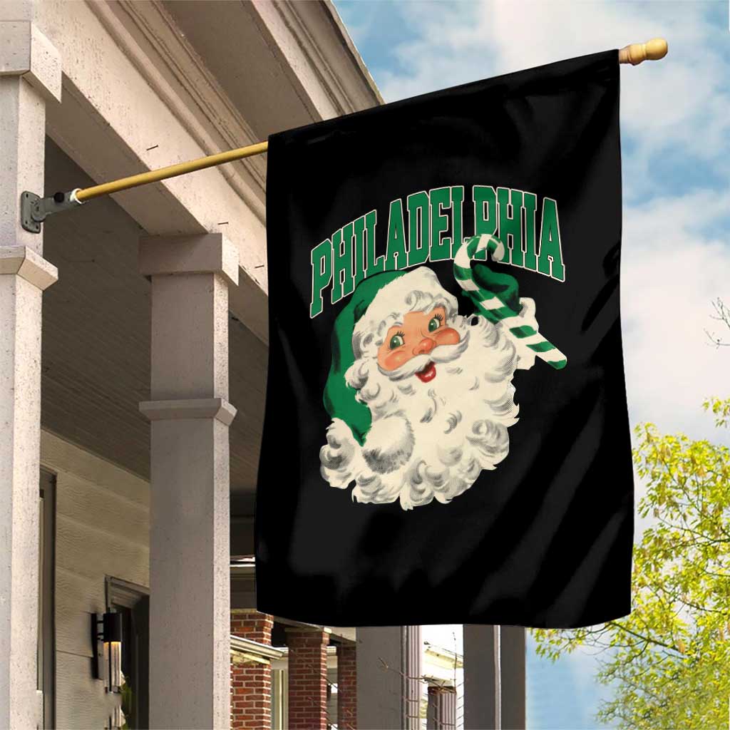 Christmas PFE Garden Flag Vintage Varsity Retro Santa Face Game Day TS10 Print Your Wear