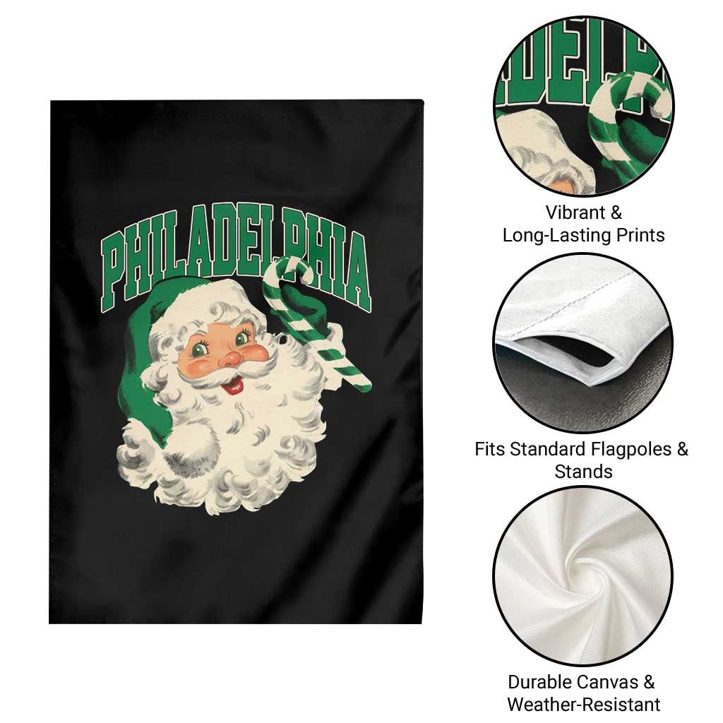 Christmas PFE Garden Flag Vintage Varsity Retro Santa Face Game Day TS10 Print Your Wear