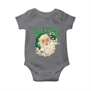 Christmas PFE Baby Onesie Vintage Varsity Retro Santa Face Game Day TS10 Charcoal Print Your Wear