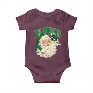 Christmas PFE Baby Onesie Vintage Varsity Retro Santa Face Game Day TS10 Maroon Print Your Wear