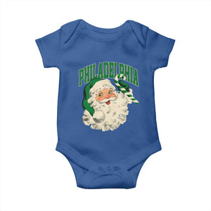 Christmas PFE Baby Onesie Vintage Varsity Retro Santa Face Game Day TS10 Royal Blue Print Your Wear