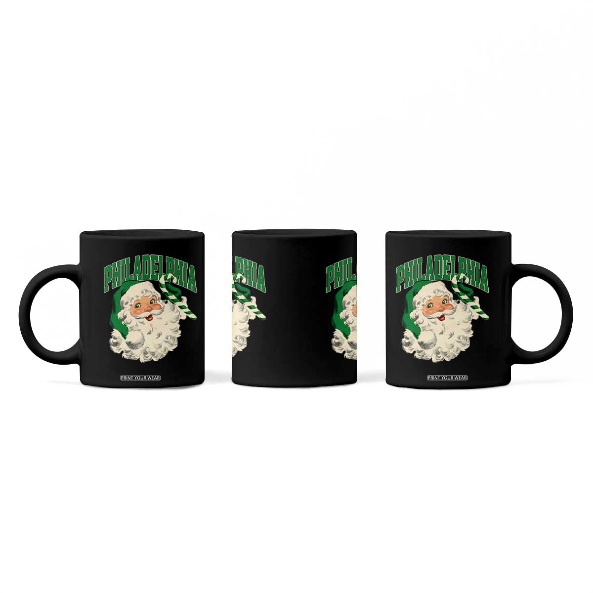 Christmas PFE Coffee Mug Vintage Varsity Retro Santa Face Game Day TS10 Print Your Wear