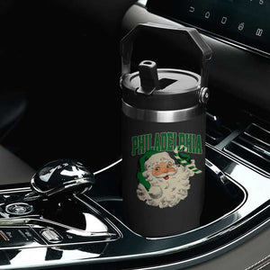 Christmas PFE Flip Straw Tumbler Vintage Varsity Retro Santa Face Game Day TS10 Print Your Wear
