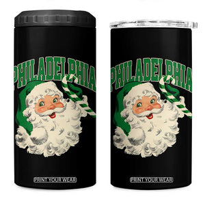 Christmas PFE 4 in 1 Can Cooler Tumbler Vintage Varsity Retro Santa Face Game Day TS10 One Size: 16 oz Black Print Your Wear