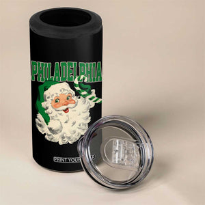Christmas PFE 4 in 1 Can Cooler Tumbler Vintage Varsity Retro Santa Face Game Day TS10 Print Your Wear