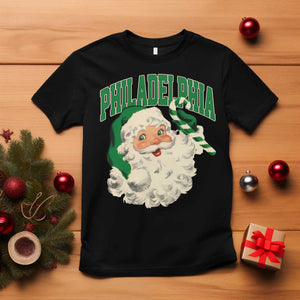 Christmas PFE T Shirt Vintage Varsity Retro Santa Face Game Day TS10 Black Print Your Wear