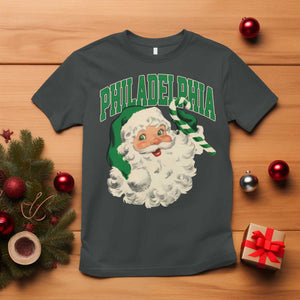 Christmas PFE T Shirt Vintage Varsity Retro Santa Face Game Day TS10 Dark Heather Print Your Wear