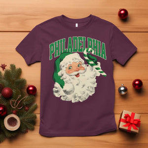 Christmas PFE T Shirt Vintage Varsity Retro Santa Face Game Day TS10 Maroon Print Your Wear
