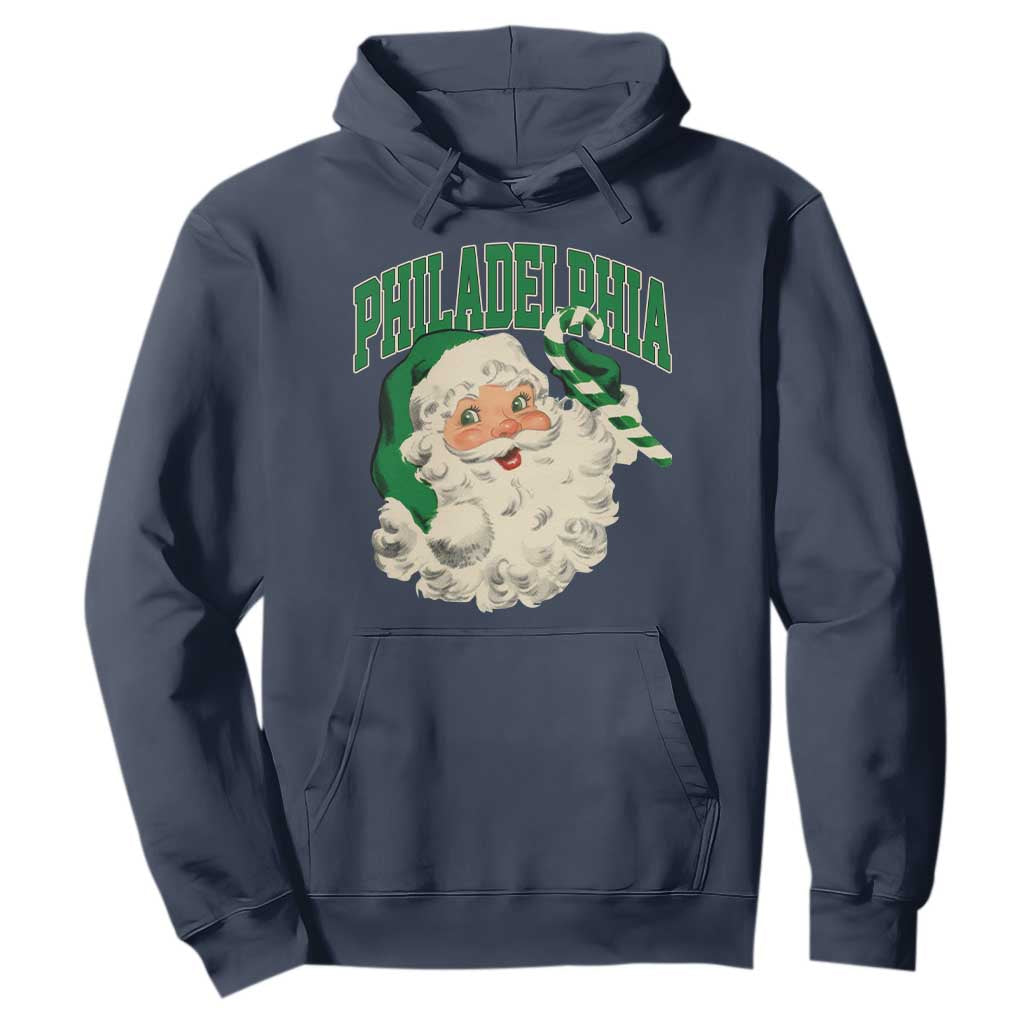 Christmas PFE Hoodie Vintage Varsity Retro Santa Face Game Day TS10 Navy Print Your Wear