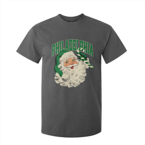 Christmas PFE T Shirt For Kid Vintage Varsity Retro Santa Face Game Day TS10 Dark Heather Print Your Wear