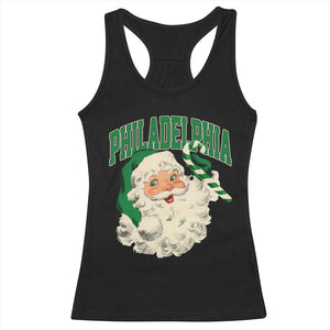 Christmas PFE Racerback Tank Top Vintage Varsity Retro Santa Face Game Day TS10 Black Print Your Wear