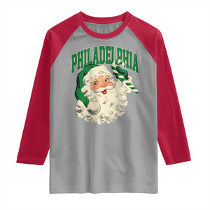 Christmas PFE Raglan Shirt Vintage Varsity Retro Santa Face Game Day TS10 Sport Gray Red Print Your Wear