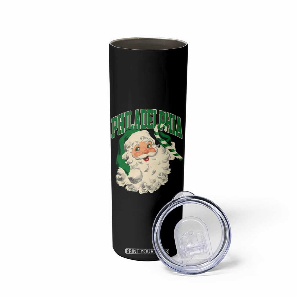Christmas PFE Skinny Tumbler Vintage Varsity Retro Santa Face Game Day TS10 Print Your Wear