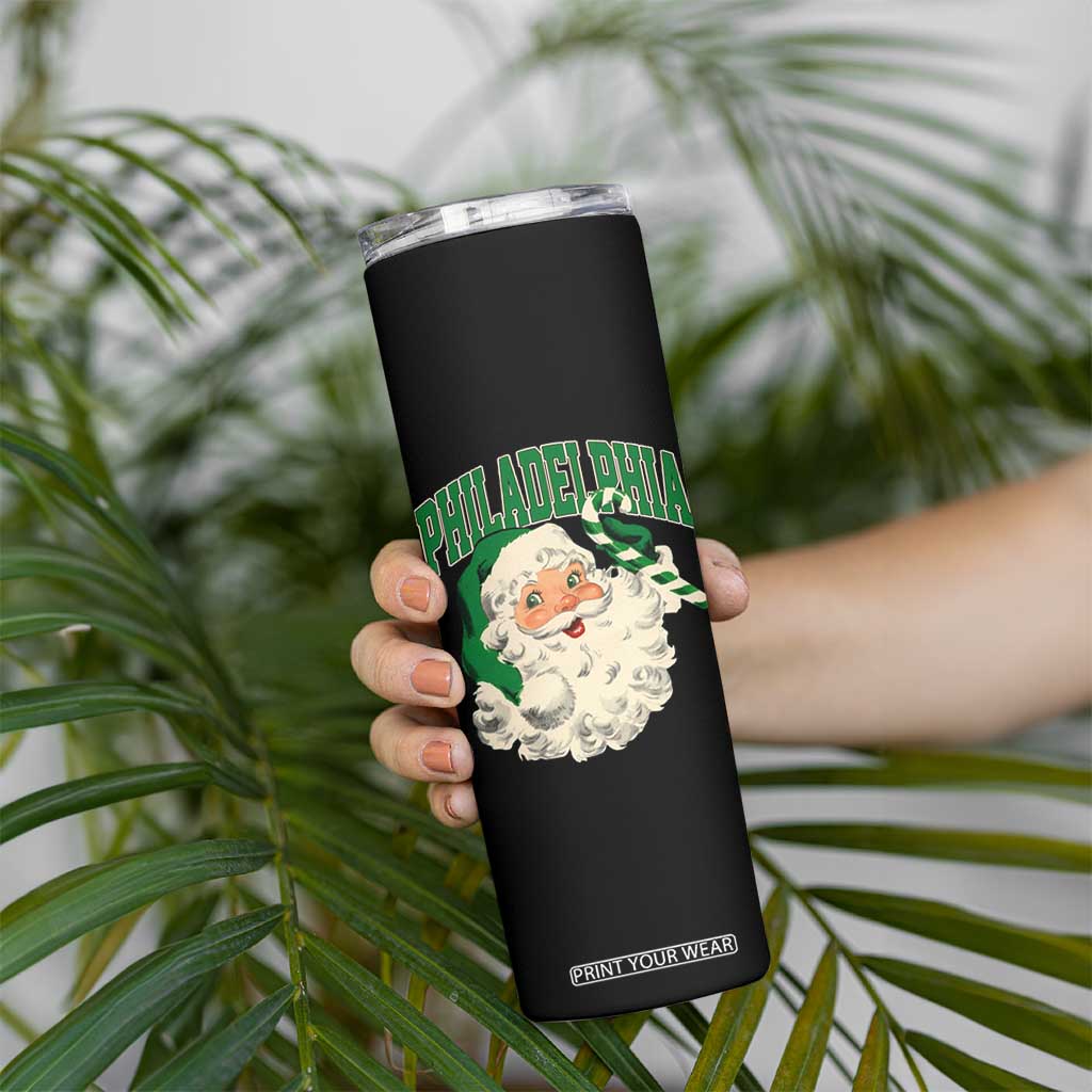 Christmas PFE Skinny Tumbler Vintage Varsity Retro Santa Face Game Day TS10 Print Your Wear