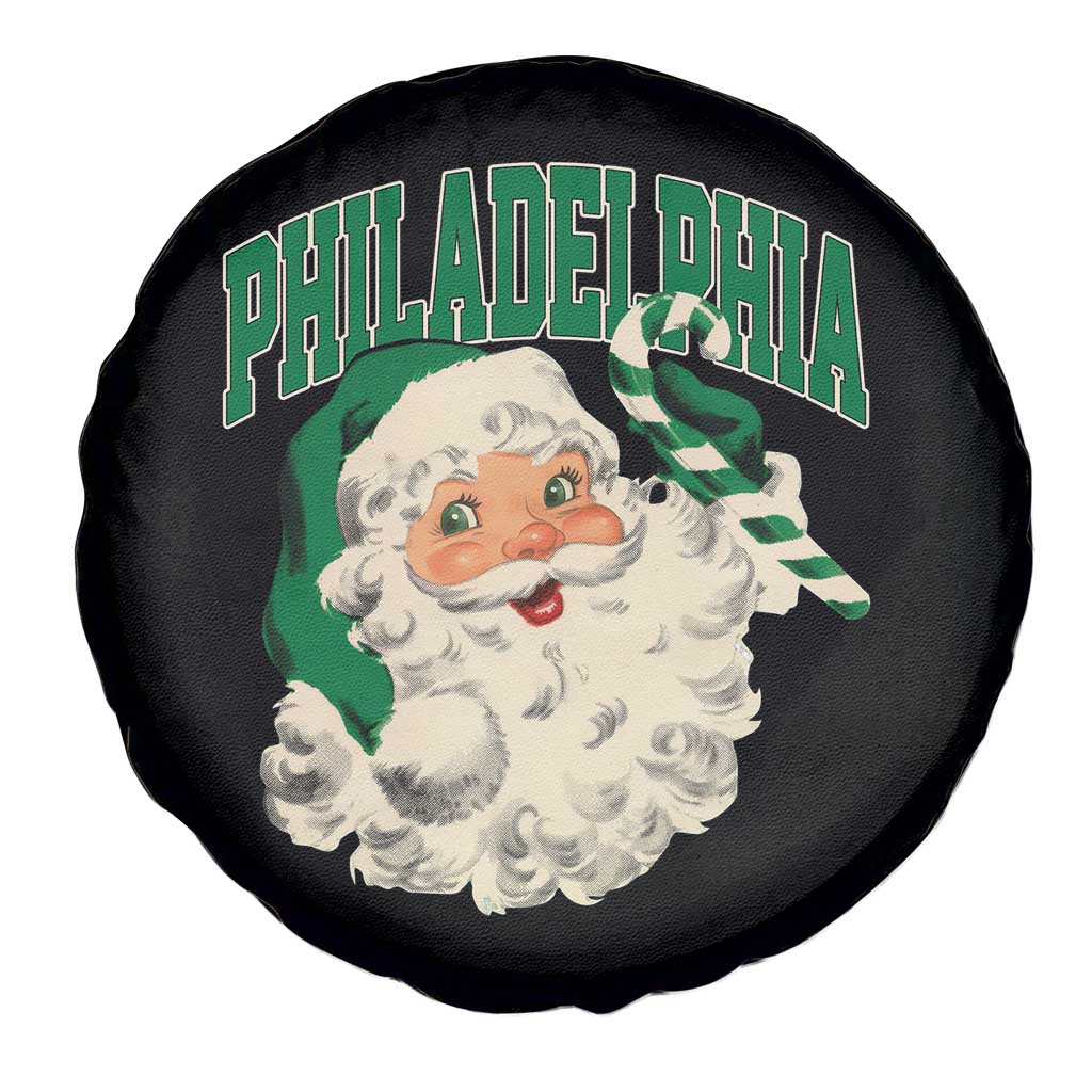 Christmas PFE Spare Tire Cover Vintage Varsity Retro Santa Face Game Day TS10 Print Your Wear
