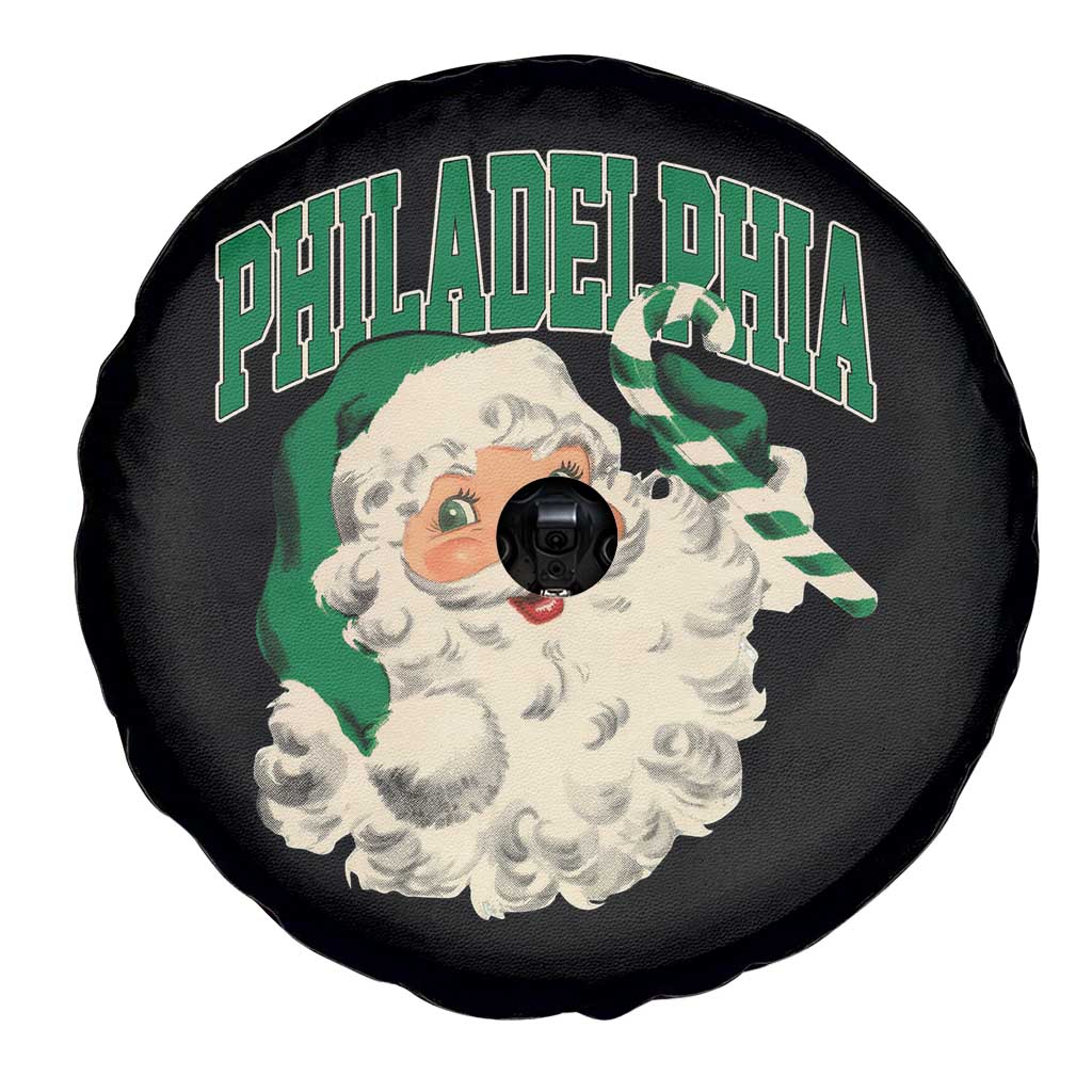 Christmas PFE Spare Tire Cover Vintage Varsity Retro Santa Face Game Day TS10 Print Your Wear