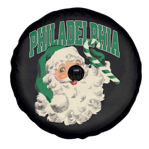 Christmas PFE Spare Tire Cover Vintage Varsity Retro Santa Face Game Day TS10 Print Your Wear