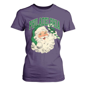 Christmas PFE T Shirt For Women Vintage Varsity Retro Santa Face Game Day TS10 Purple Print Your Wear