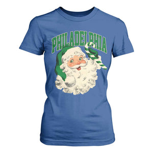 Christmas PFE T Shirt For Women Vintage Varsity Retro Santa Face Game Day TS10 Royal Blue Print Your Wear