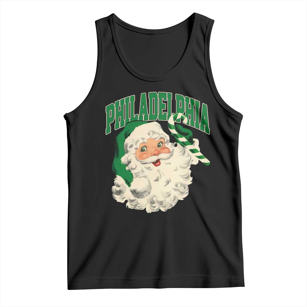 Christmas PFE Tank Top Vintage Varsity Retro Santa Face Game Day TS10 Black Print Your Wear