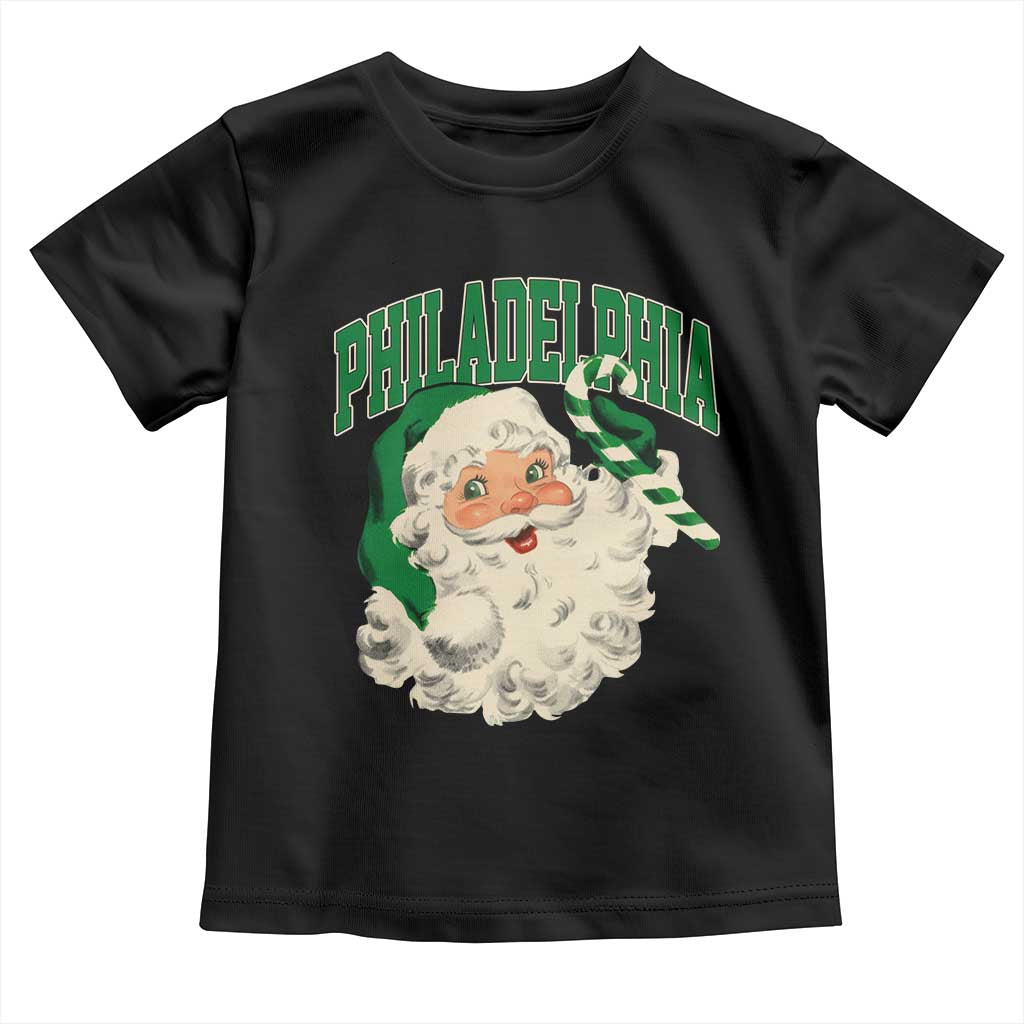 Christmas PFE Toddler T Shirt Vintage Varsity Retro Santa Face Game Day TS10 Black Print Your Wear