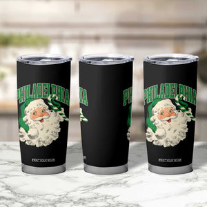 Christmas Philadelphia Fan Tumbler Cup Vintage Varsity Retro Santa Face Game Day TS10 Print Your Wear