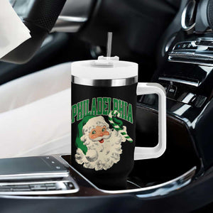 Christmas PFE Tumbler With Handle Vintage Varsity Retro Santa Face Game Day TS10 Print Your Wear