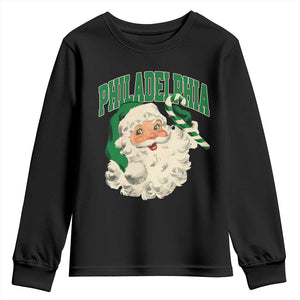 Christmas PFE Youth Sweatshirt Vintage Varsity Retro Santa Face Game Day TS10 Black Print Your Wear