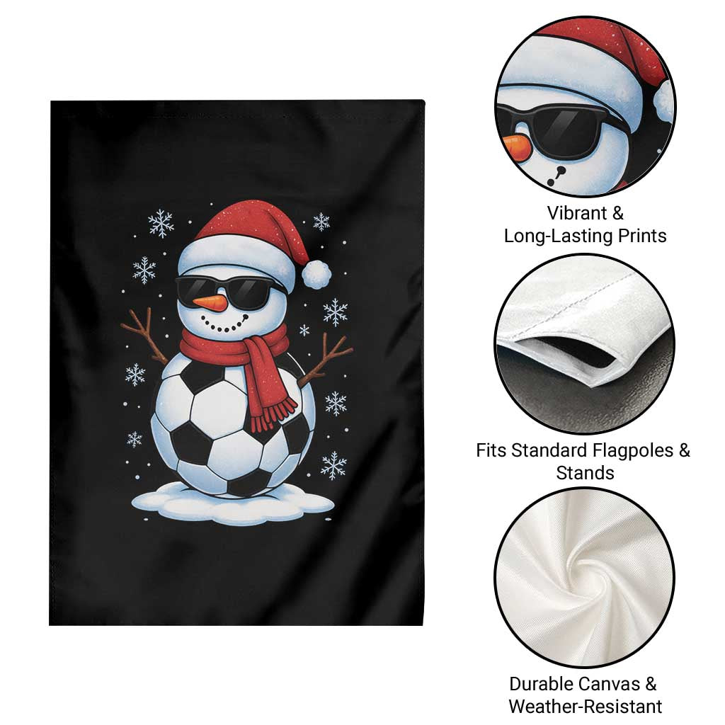 Christmas Soccer Snowman Garden Flag Snowflakes Holiday Sports Xmas Pajamas Red Santa Hat TS10 Print Your Wear