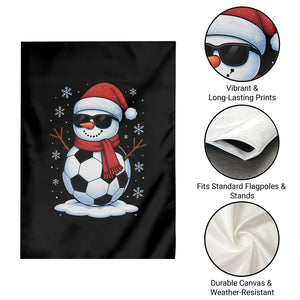 Christmas Soccer Snowman Garden Flag Snowflakes Holiday Sports Xmas Pajamas Red Santa Hat TS10 Print Your Wear