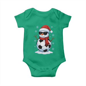 Christmas Soccer Snowman Baby Onesie Snowflakes Holiday Sports Xmas Pajamas Red Santa Hat TS10 Irish Green Print Your Wear