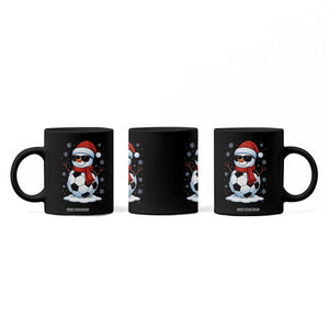 Christmas Soccer Snowman Coffee Mug Snowflakes Holiday Sports Xmas Pajamas Red Santa Hat TS10 Print Your Wear