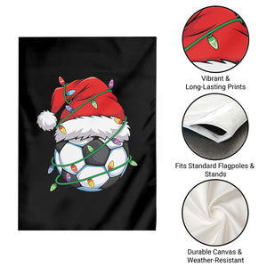 Soccer Christmas Garden Flag Santa Hat Sports Xmas Pajamas TS10 Print Your Wear