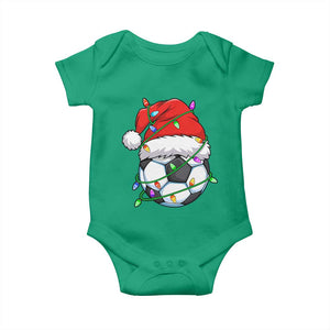 Soccer Christmas Baby Onesie Santa Hat Sports Xmas Pajamas TS10 Irish Green Print Your Wear