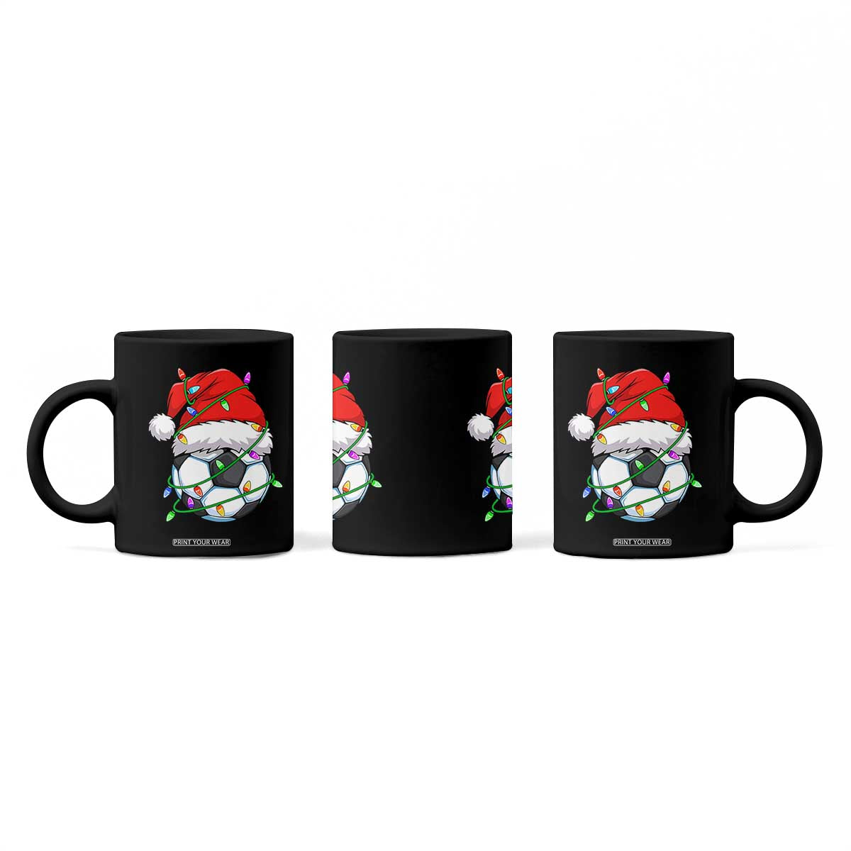 Soccer Christmas Coffee Mug Santa Hat Sports Xmas Pajamas TS10 Print Your Wear