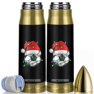 Soccer Christmas Bullet Tumbler Santa Hat Sports Xmas Pajamas TS10 Black Print Your Wear
