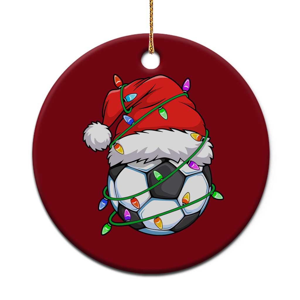 Soccer Christmas Ceramic Ornament Santa Hat Sports Xmas Pajamas TS10 1pc Red Print Your Wear
