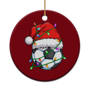 Soccer Christmas Ceramic Ornament Santa Hat Sports Xmas Pajamas TS10 1pc Red Print Your Wear