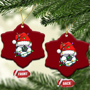 Soccer Christmas Ceramic Ornament Santa Hat Sports Xmas Pajamas TS10 Print Your Wear