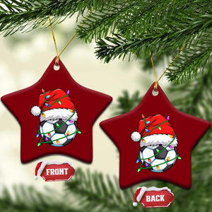 Soccer Christmas Ceramic Ornament Santa Hat Sports Xmas Pajamas TS10 Print Your Wear