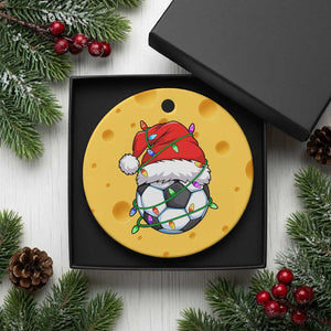 Soccer Christmas Ceramic Ornament Santa Hat Sports Xmas Pajamas TS10 1pc Yellow Cheese Print Your Wear