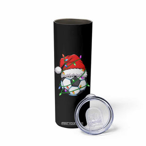 Soccer Christmas Skinny Tumbler Santa Hat Sports Xmas Pajamas TS10 Print Your Wear