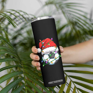 Soccer Christmas Skinny Tumbler Santa Hat Sports Xmas Pajamas TS10 Print Your Wear