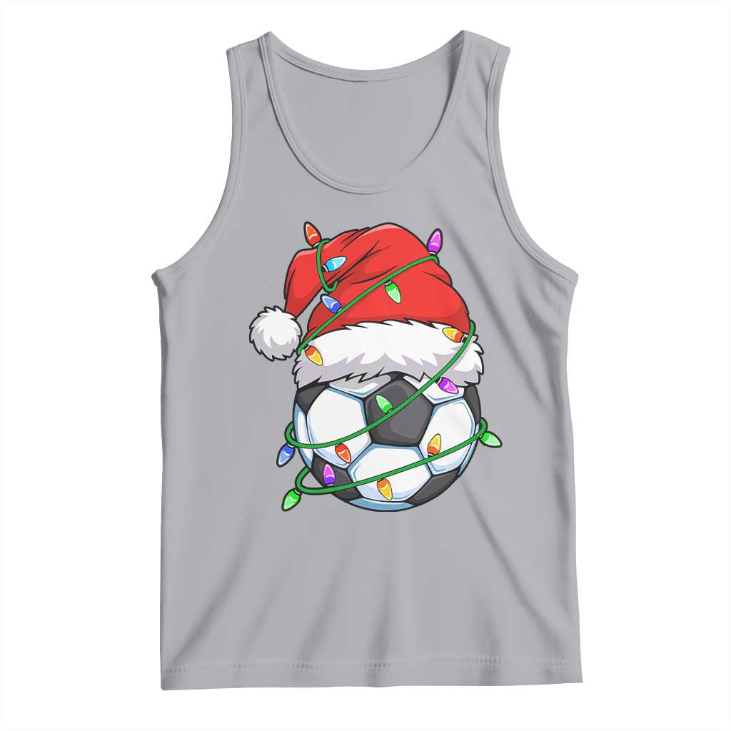 Soccer Christmas Tank Top Santa Hat Sports Xmas Pajamas TS10 Athletic Heather Print Your Wear
