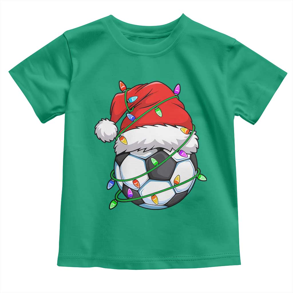 Soccer Christmas Toddler T Shirt Santa Hat Sports Xmas Pajamas TS10 Irish Green Print Your Wear