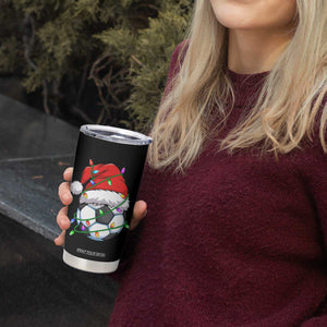Soccer Christmas Tumbler Cup Santa Hat Sports Xmas Pajamas TS10 Print Your Wear