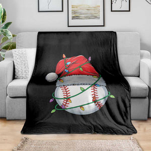 Christmas Baseball Throw Blanket Santa Hat Sports Men Boys Xmas Pajamas TS10 Print Your Wear