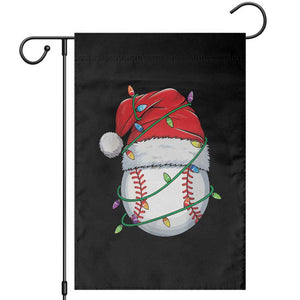 Christmas Baseball Garden Flag Santa Hat Sports Men Boys Xmas Pajamas TS10 Black Print Your Wear
